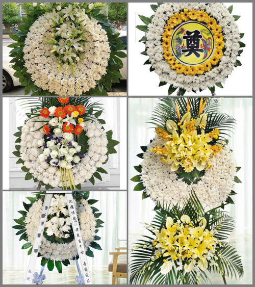 浙江省宁波镇海区骆驼街道清水湖村花圈速递